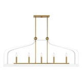 Sheffield 5 Light Small Linear Chandelier by Savoy House - 1-7804-5