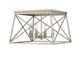 Trestle 4 Light 18 Inch Wide Flush Mount by Z-Lite - 447F18