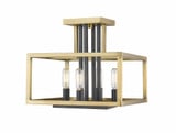 Quadra 4 Light 12 Inch Wide Semi Flush Mount by Z-Lite - 456SF