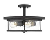 Savannah 3 Light 15.75 Inch Wide Semi Flush Mount by Z-Lite - 462SF16-BRZE