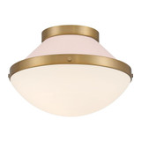 Xander 1 Light Flush Mount 8.25 Inch Tall and 12.25 Inch Wide by Crystorama - XAN-8001