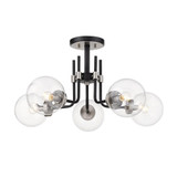 Parsons 5 Light 27 Inch Wide Flush Mount by Z-Lite - 477-5SF