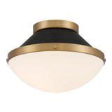 Xander 1 Light Flush Mount 8.25 Inch Tall and 12.25 Inch Wide by Crystorama - XAN-8001