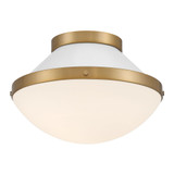 Xander 1 Light Flush Mount 8.25 Inch Tall and 12.25 Inch Wide by Crystorama - XAN-8001