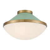 Xander 2 Light Flush Mount 10.5 Inch Tall and 16.25 Inch Wide by Crystorama - XAN-8002