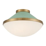 Xander 2 Light Flush Mount 10.5 Inch Tall and 16.25 Inch Wide by Crystorama - XAN-8002
