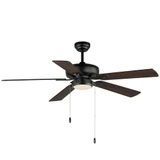 Super Max 5 Blade Ceiling Fan with Light Kit 52 Inch Wide by Maxim - 88937