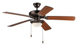 Basic Max Ceiling Fan with Light Kit 52 Inches wide by Maxim  - 89908