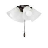 Basic Max 36W 4 LED Ceiling Fan Light Kit 15 Inches wide by Maxim - FKT210FT