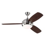 3 Blade Ceiling Fan with Light Kit 52 Inch Wide by Visual Comfort Fan - 3DIR52D-V1