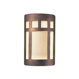 Ambiance 1 Light Small Prairie Window Outdoor Wall Mount by Justice Design - CER-7345W