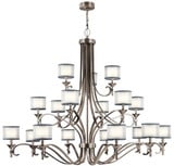 Lacey 18 Light Oversized 3 Tier Chandelier by Kichler - 42396