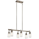 Braelyn 6 Light Small Linear Chandelier by Kichler - 43059