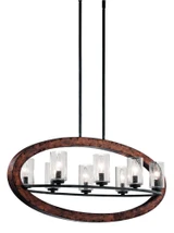 Grand Bank 8 Light Small Oval Chandelier by Kichler - 43191