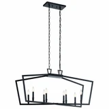 Abbotswell 8 Light Caged Linear Chandelier by Kichler - 43494