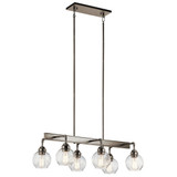 Niles 6 Light Small Linear Chandelier by Kichler - 43994