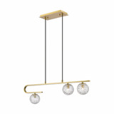 Barrington 3 Light Cord Hung Island 31.5 Inch Wide by Innovations - 320-3I-G320-5