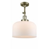 Bell 1 Light 12 Inch Wide Semi Flush Mount by Innovations - 201F-G7L-L
