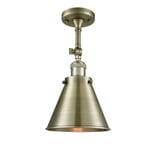 Appalachian 1 Light 8 Inch Wide Steel Semi Flush Mount by Innovations - 201F-M13