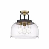 Kahana 3 Light 15 Inch Wide Semi Flush Mount by Innovations - 239-3C-G239-15