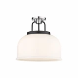 Kahana 3 Light 15 Inch Wide Semi Flush Mount by Innovations - 239-3C-G239-15