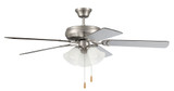 Decorator's Choice 5 Blade Ceiling Fan 52 Inches Wide by Craftmade - DCF52C3W
