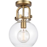 Newton 1 Light 8 Inch Wide Sphere Flush Mount by Innovations - 410-1F-8CL-SPH