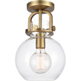 Newton 1 Light 8 Inch Wide Sphere Flush Mount by Innovations - 410-1F-8CL-SPH