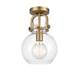Newton Sphere 1 Light Flush Mount 12 Inch Tall X 8 Inch Wide by Innovations - 410-1F-G410-8