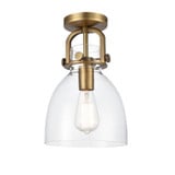 Newton Bell 1 Light Arched Flush Mount 8 Inch Wide by Innovations - 410-1F-G412-8
