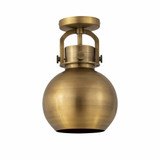 Newton Sphere 1 Light 8 Inch Wide Steel Flush Mount by Innovations - 410-1F-M410-8