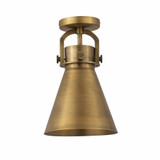 Newton Cone 1 Light 8 Inch Wide Steel Flush Mount by Innovations - 410-1F-M411-8