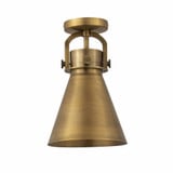 Newton Cone 1 Light 8 Inch Wide Steel Flush Mount by Innovations - 410-1F-M411-8