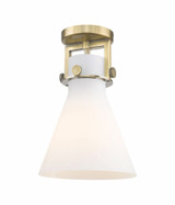 Newton Cone 1 Light Flush Mount 12 Inch Tall and 8 Inch Wide by Innovations - 411-1F-G411-8