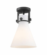 Newton Cone 1 Light Flush Mount 12 Inch Tall and 8 Inch Wide by Innovations - 411-1F-G411-8