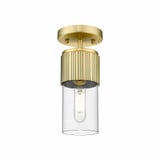 Bolivar 1 Light Steel 4 Inch Wide Flush Mount by Innovations - 428-1F-G428-7