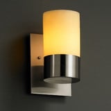 Candlearia Dakota 1 Light Up Amber Cylinder Wall Sconce by Justice Design - CNDL-8761-10-AMBR