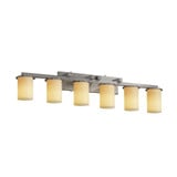 Candlearia Dakota 6 Light Amber Flat Rim Vanity Light by Justice Design - CNDL-8786-10-AMBR