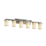 Candlearia Dakota 6 Light Cream Flat Rim Vanity Light by Justice Design - CNDL-8786-10-CREM
