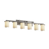 Candlearia Dakota 6 Light Cream Melted Rim Vanity Light by Justice Design - CNDL-8786-14-CREM
