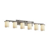 Candlearia Dakota 6 Light Cream Melted Rim Vanity Light by Justice Design - CNDL-8786-14-CREM