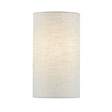 Textile 1 Light Small Cylinder Wall Sconce 10 Inch Tall by Justice Design - FAB-5945