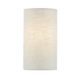 Textile 1 Light Small Cylinder Wall Sconce 10 Inch Tall by Justice Design - FAB-5945