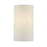 Textile 1 Light Small Cylinder Wall Sconce 10 Inch Tall by Justice Design - FAB-5945