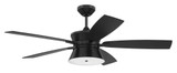 Dominick 5 Blade Ceiling Fan with Light Kit 52 Inches Wide by Craftmade - DMK52