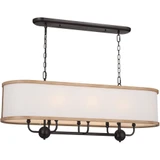 Heddle 8 Light Linear Chandelier with Fabric Shade by Kichler - 52467