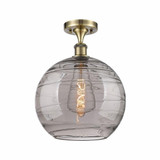Athens Deco Swirl 1 Light Industrial Semi Flush Mount by Innovations - 516-1C-G1213-12