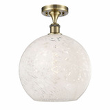 White Mouchette 1 Light 12 Inch Wide Modern Semi Flush Mount by Innovations - 516-1C-G1216-12