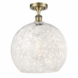 White Mouchette 1 Light Semi Flush Mount by Innovations - 516-1C-G1216-14