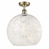 White Mouchette 1 Light Semi Flush Mount by Innovations - 516-1C-G1216-14